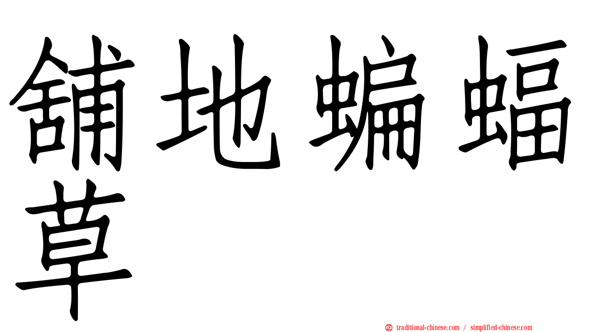 舖地蝙蝠草