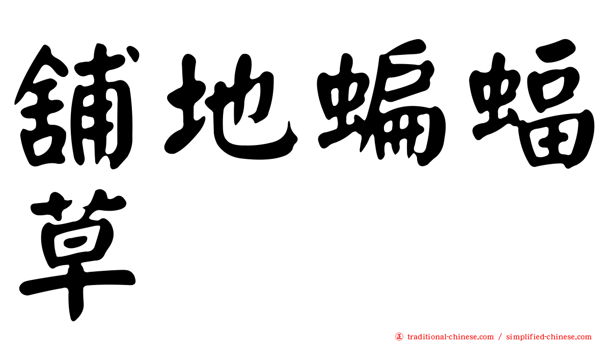 舖地蝙蝠草
