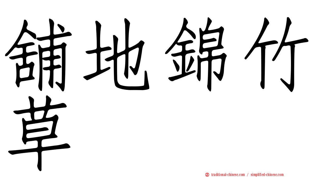 舖地錦竹草