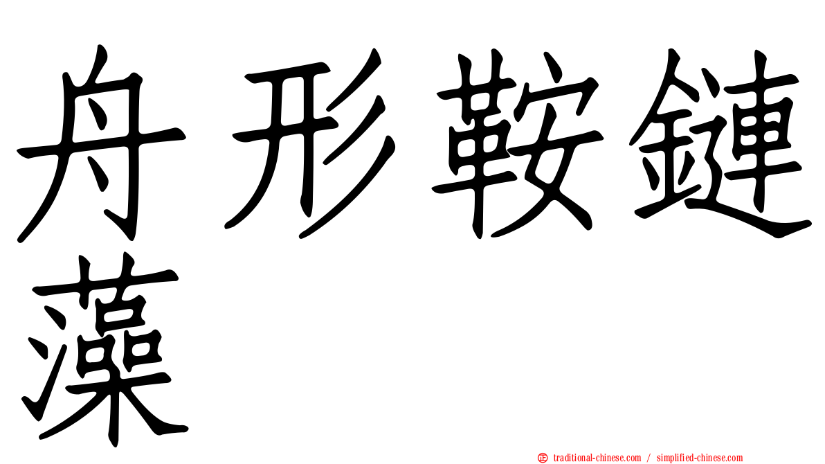 舟形鞍鏈藻