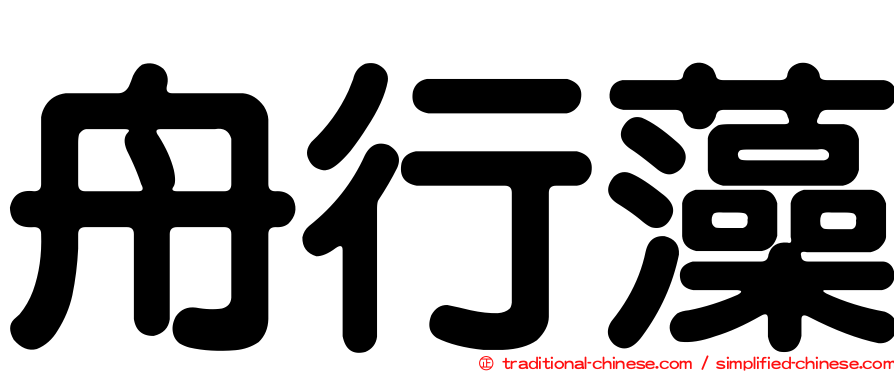 舟行藻