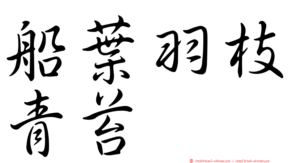 船葉羽枝青苔