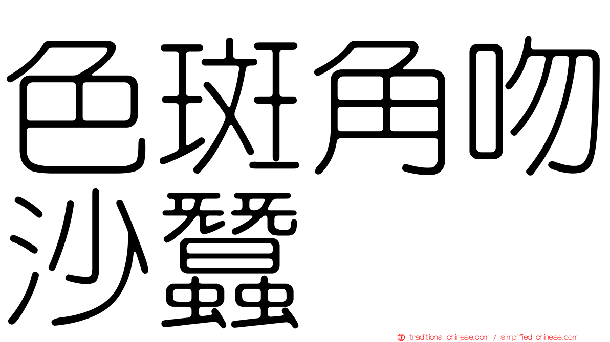 色斑角吻沙蠶