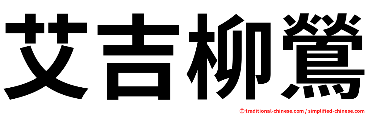艾吉柳鶯