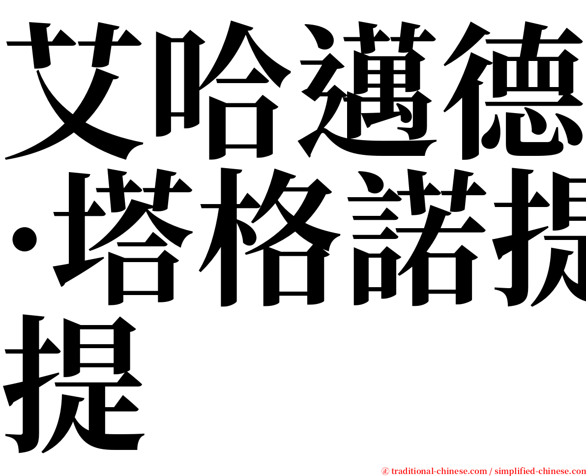 艾哈邁德·塔格諾提 serif font