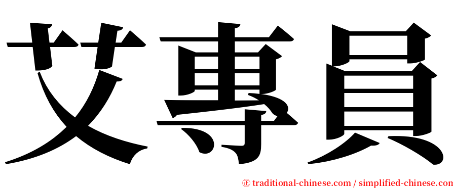 艾專員 serif font