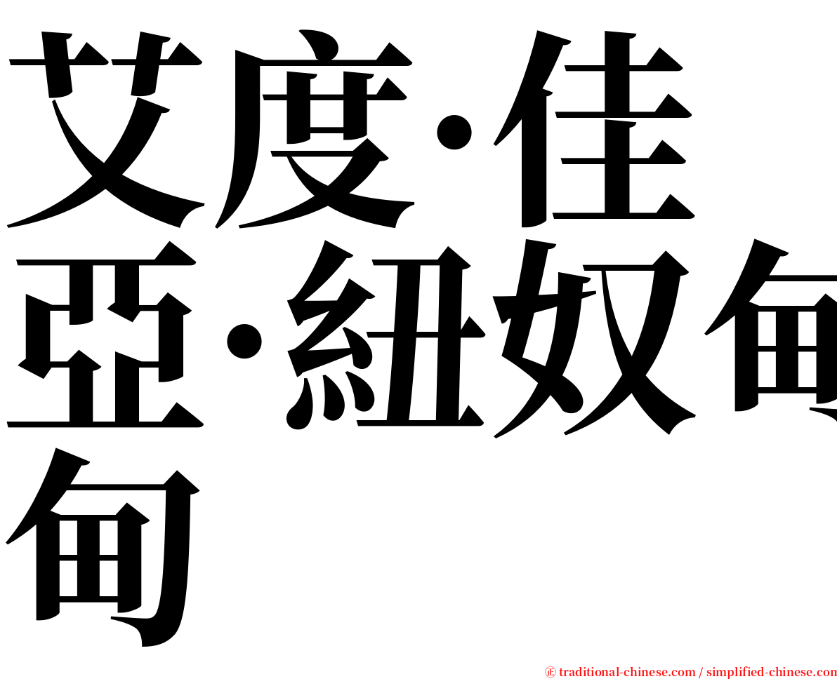艾度·佳亞·紐奴甸 serif font