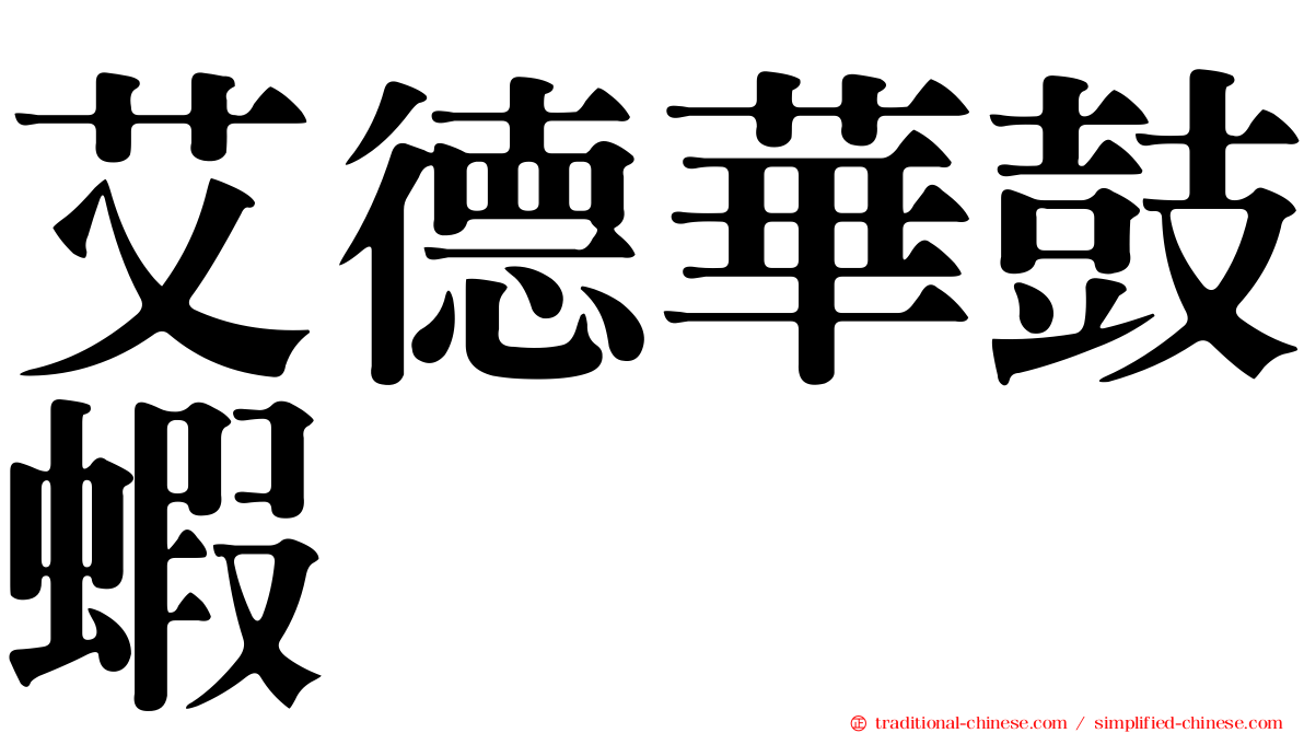 艾德華鼓蝦