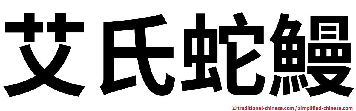 艾氏蛇鰻