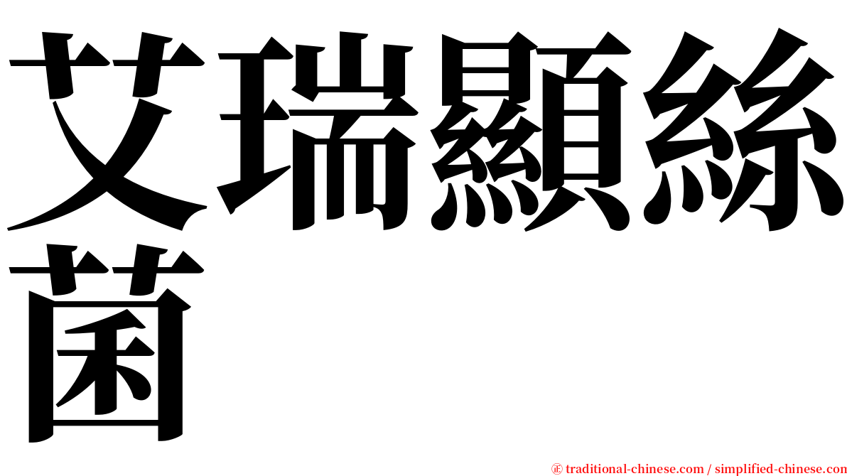 艾瑞顯絲菌 serif font