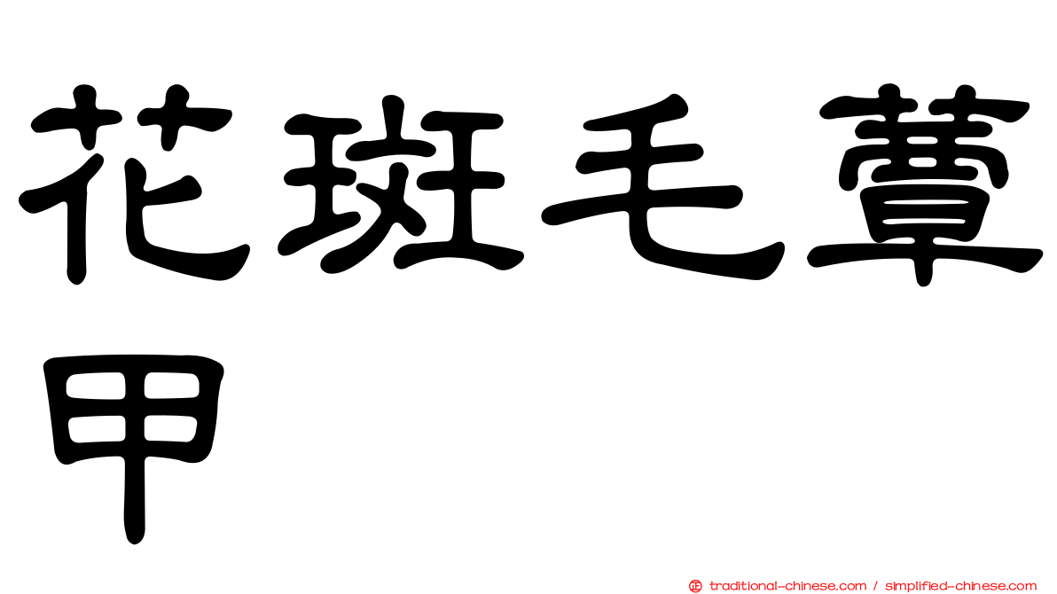 花斑毛蕈甲