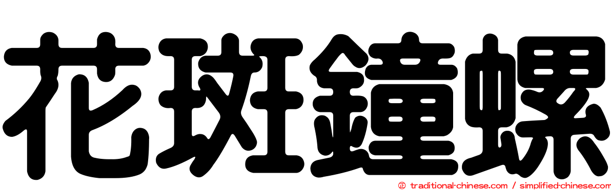 花斑鐘螺