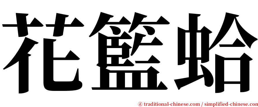 花籃蛤 serif font