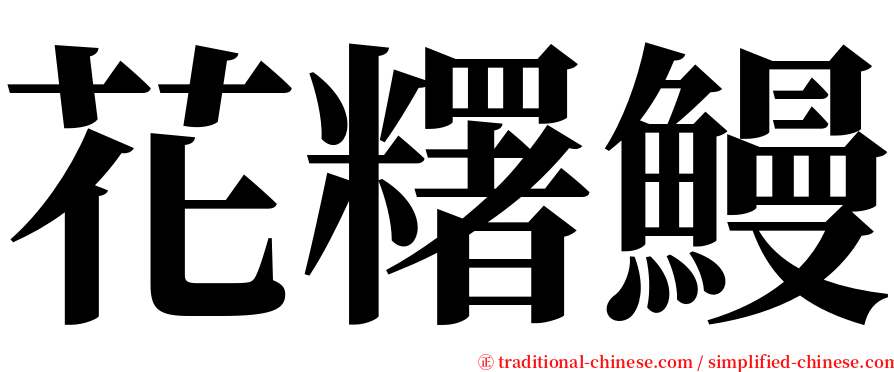 花糬鰻 serif font