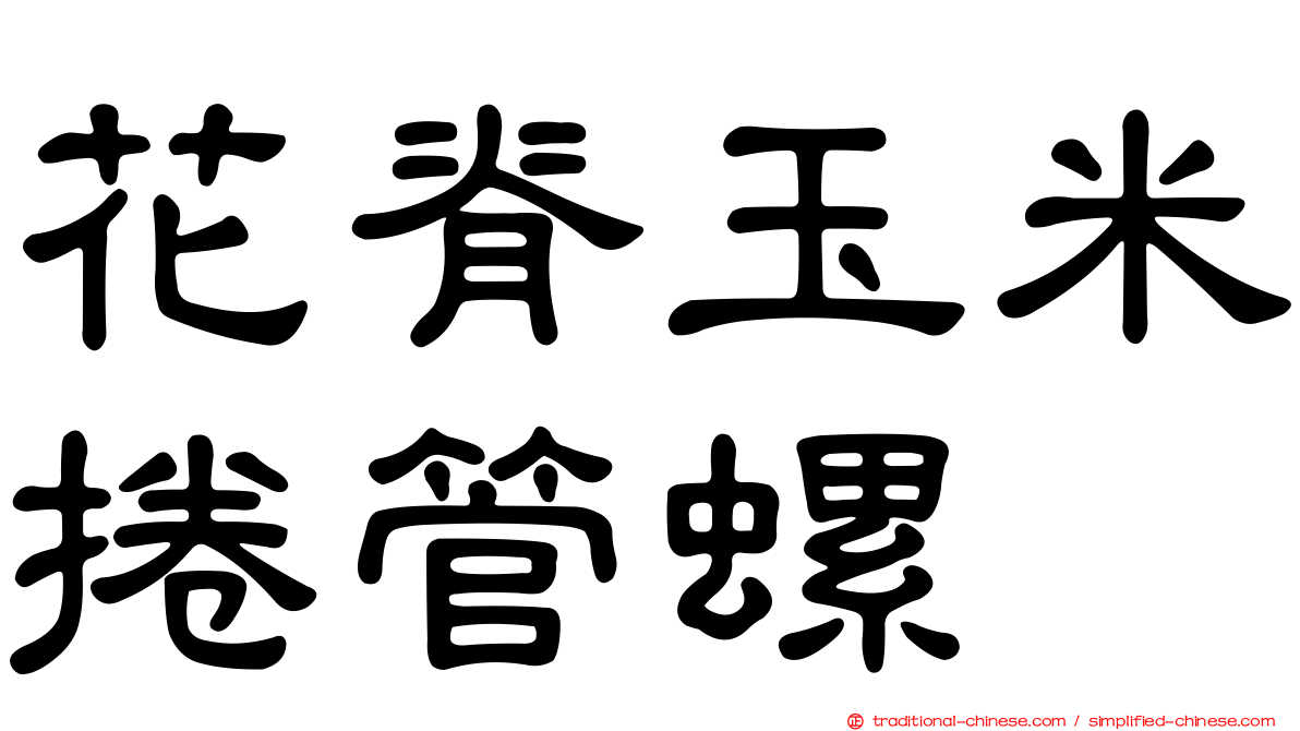 花脊玉米捲管螺