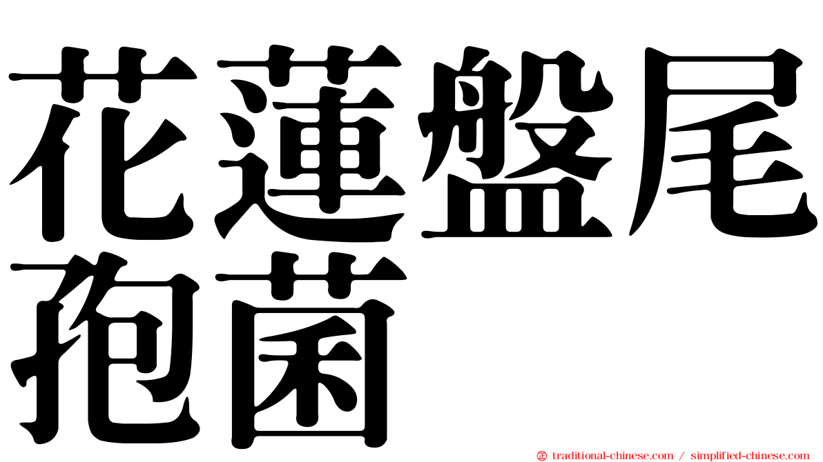 花蓮盤尾孢菌