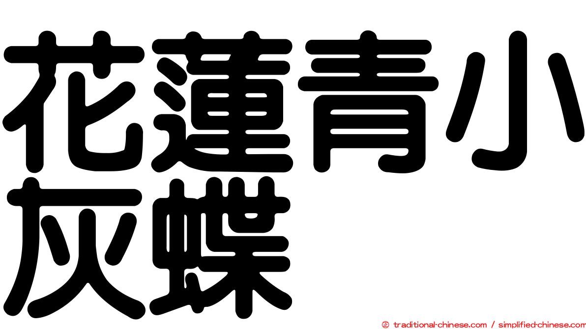 花蓮青小灰蝶