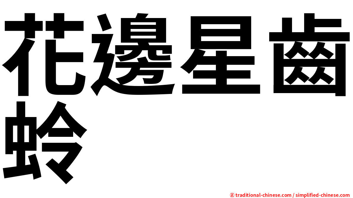 花邊星齒蛉