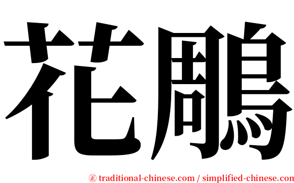 花鵰 serif font