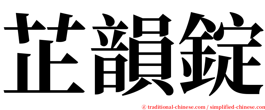 芷韻錠 serif font