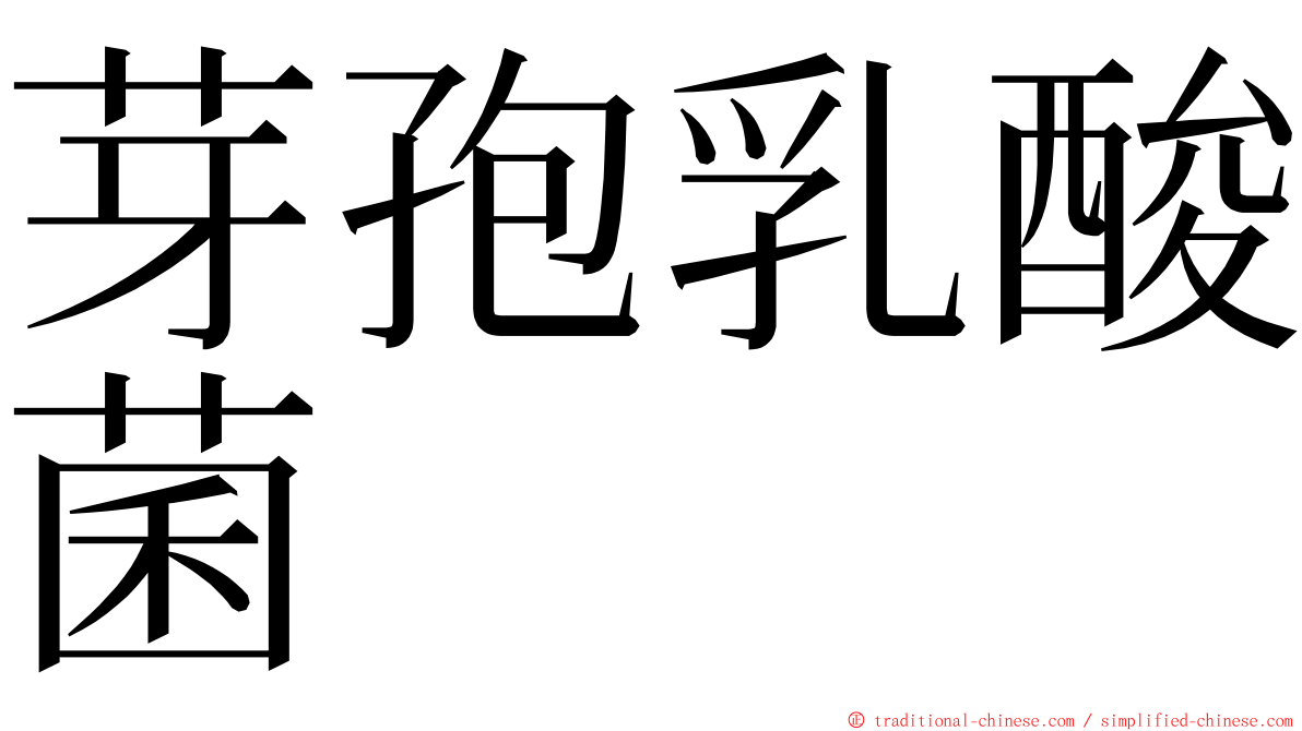 芽孢乳酸菌 ming font