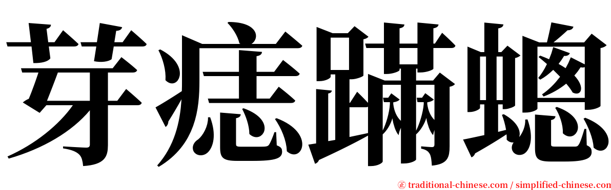 芽痣蹣蟌 serif font