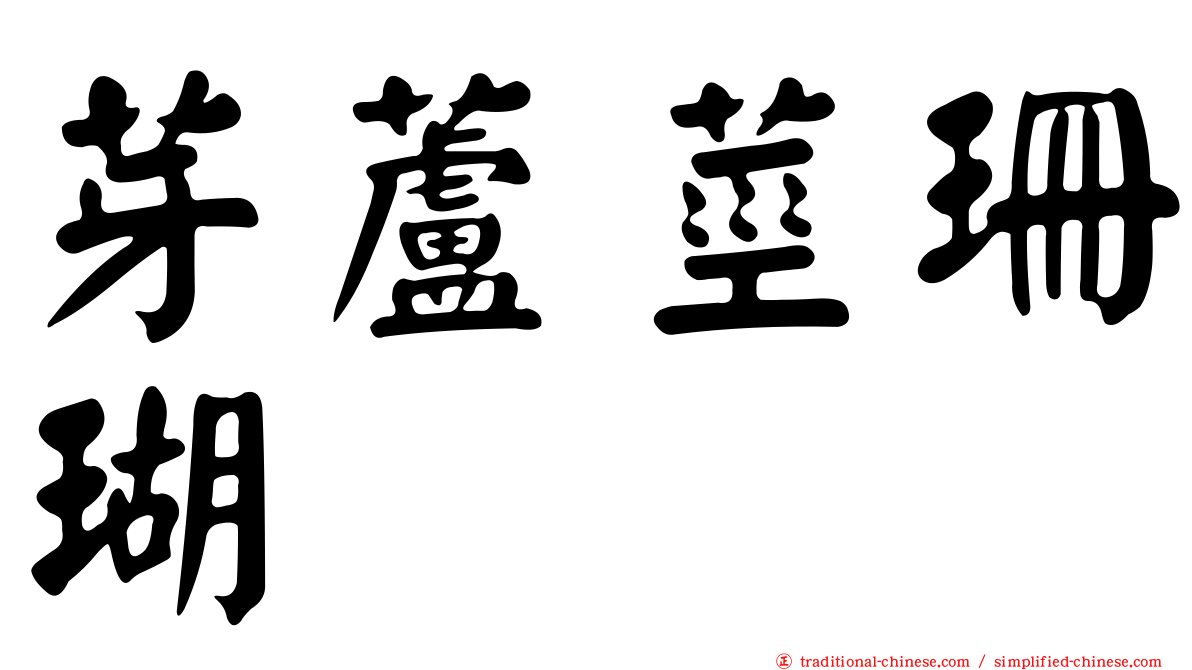 芽蘆莖珊瑚