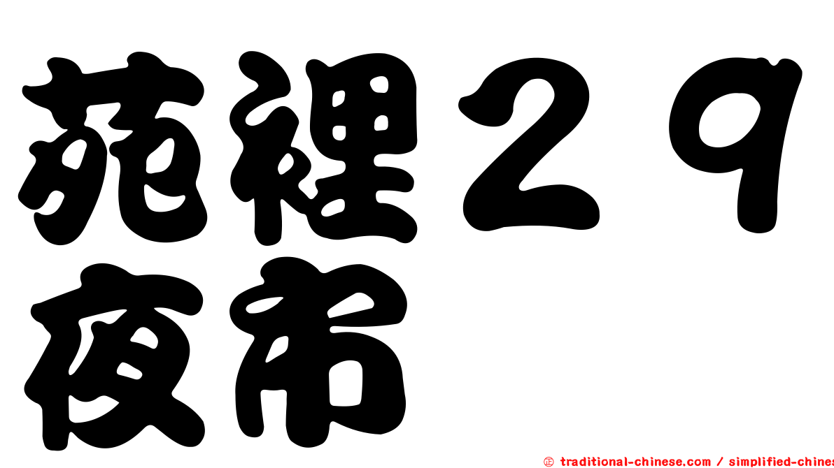 苑裡２９夜市