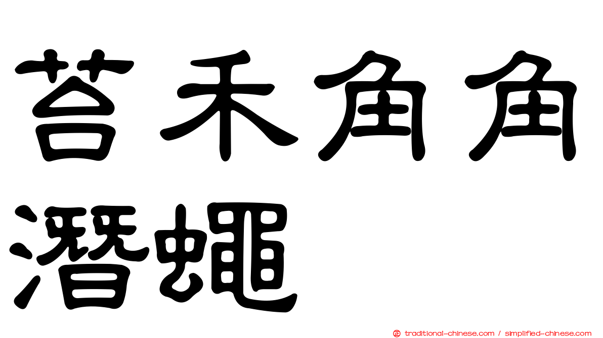 苔禾角角潛蠅