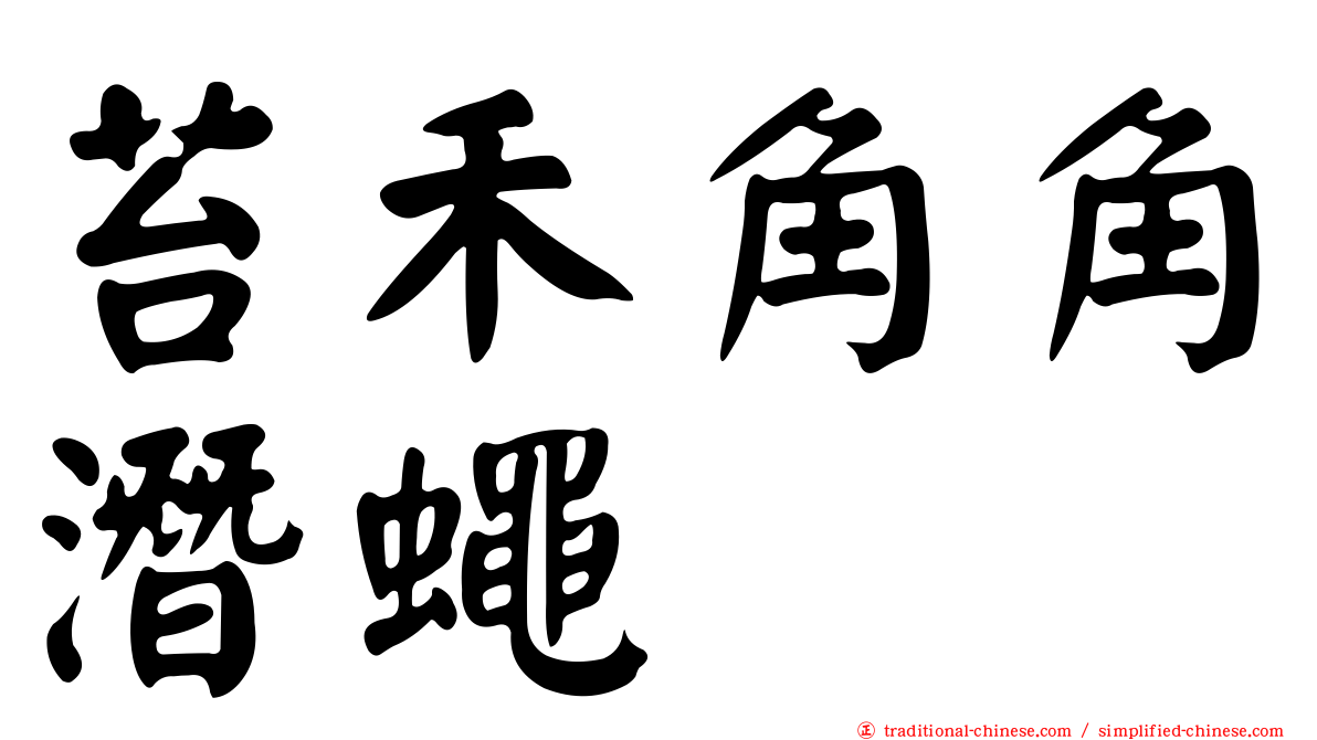 苔禾角角潛蠅