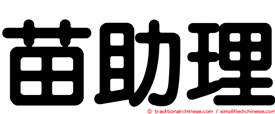 苗助理