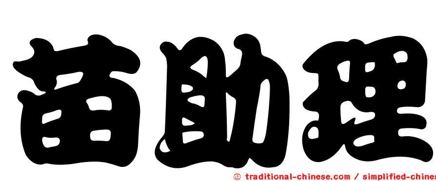 苗助理