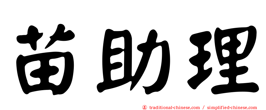 苗助理