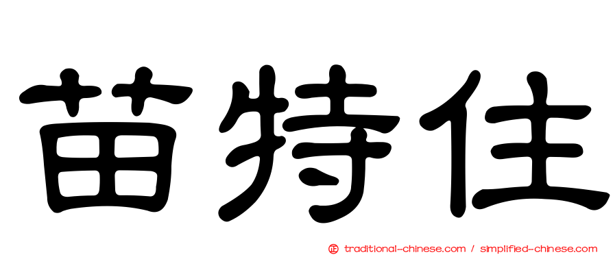 苗特住