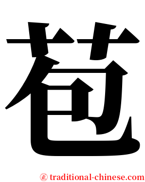 苞 serif font