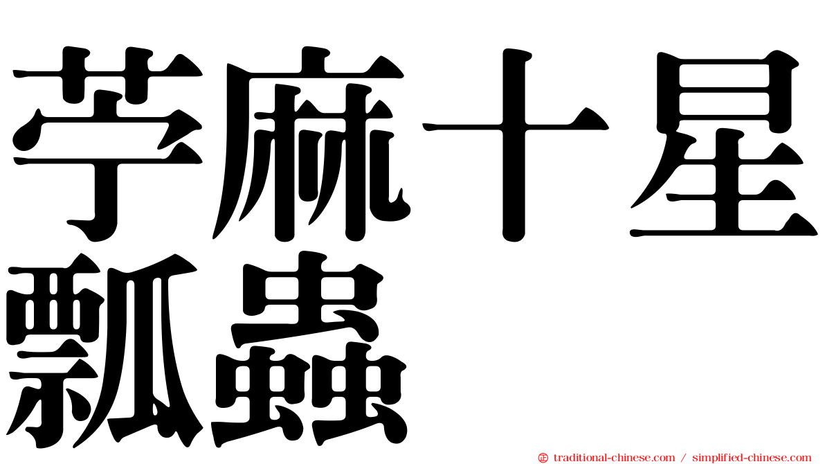 苧麻十星瓢蟲