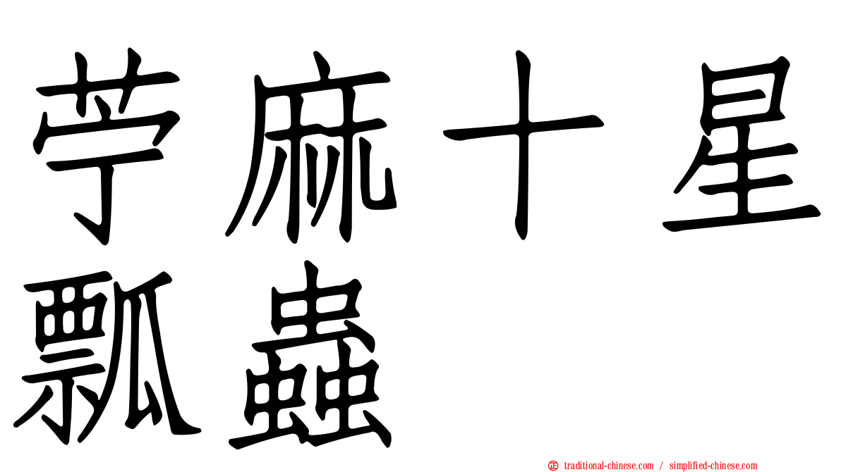 苧麻十星瓢蟲