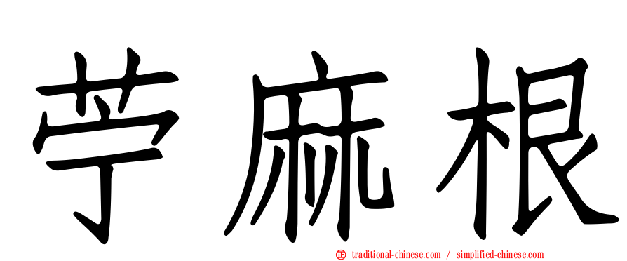 苧麻根