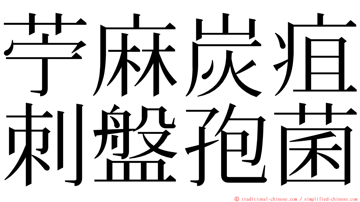 苧麻炭疽刺盤孢菌 ming font