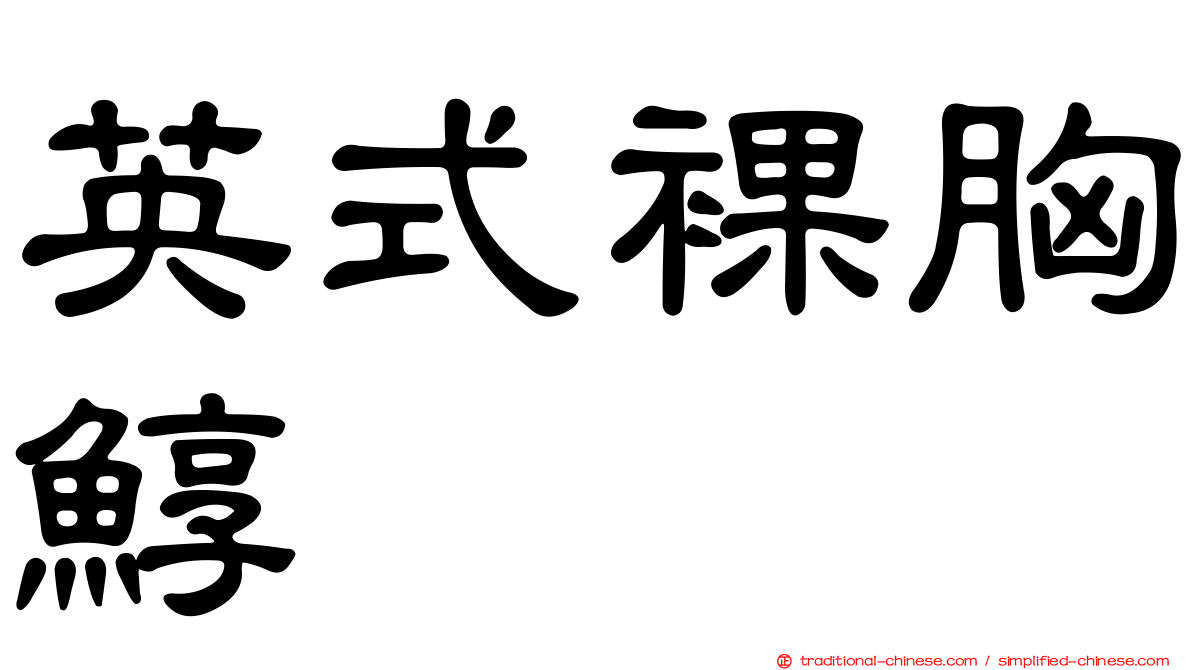 英式裸胸鯙
