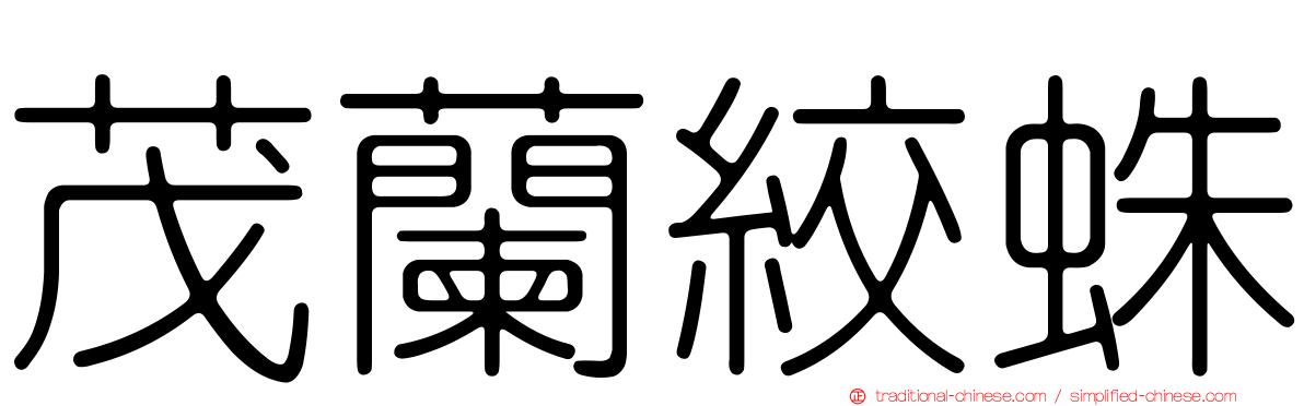 茂蘭絞蛛