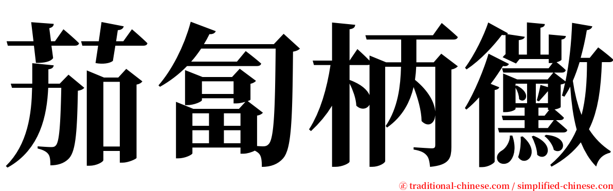 茄匐柄黴 serif font