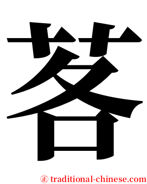 茖 serif font