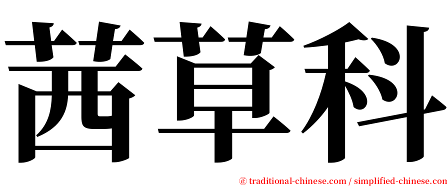 茜草科 serif font