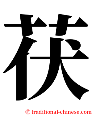 茯 serif font