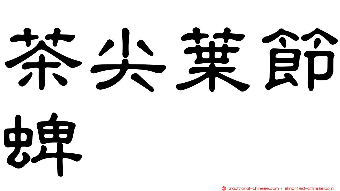 茶尖葉節蜱