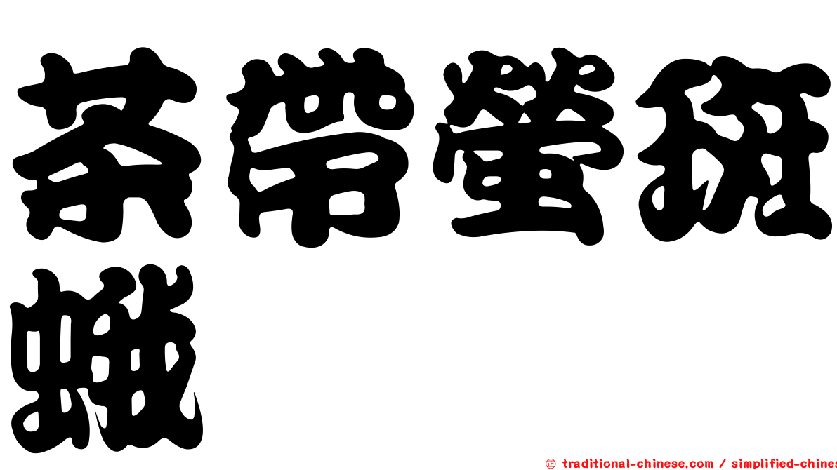 茶帶螢斑蛾