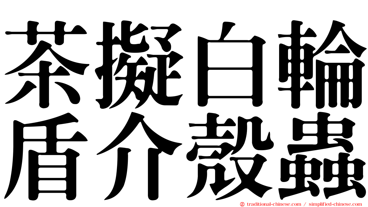 茶擬白輪盾介殼蟲