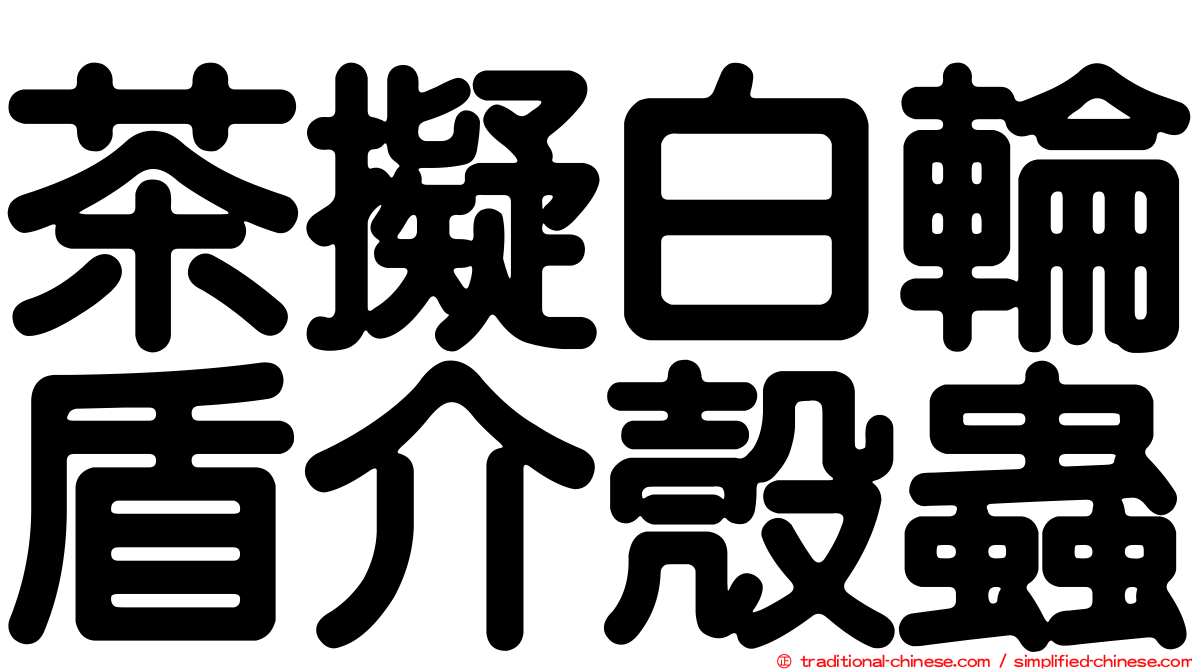 茶擬白輪盾介殼蟲
