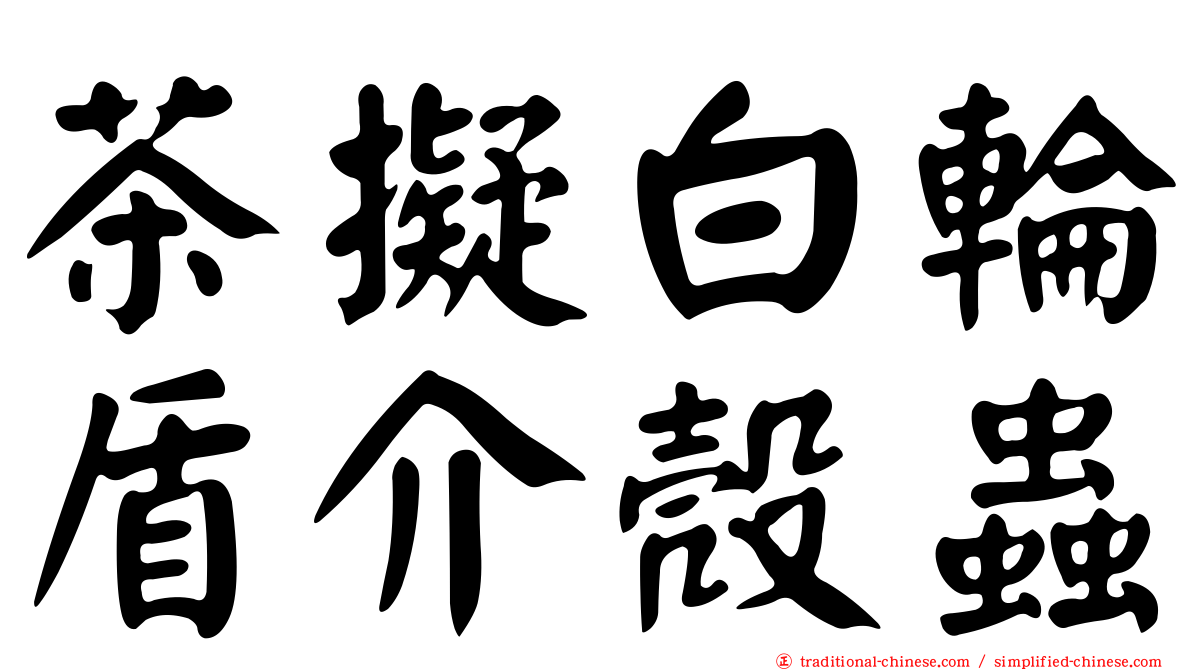 茶擬白輪盾介殼蟲